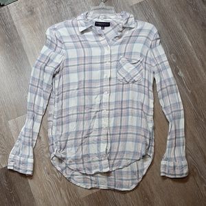 Aeropostale Lilac/pink Plaid Button down Shirt S